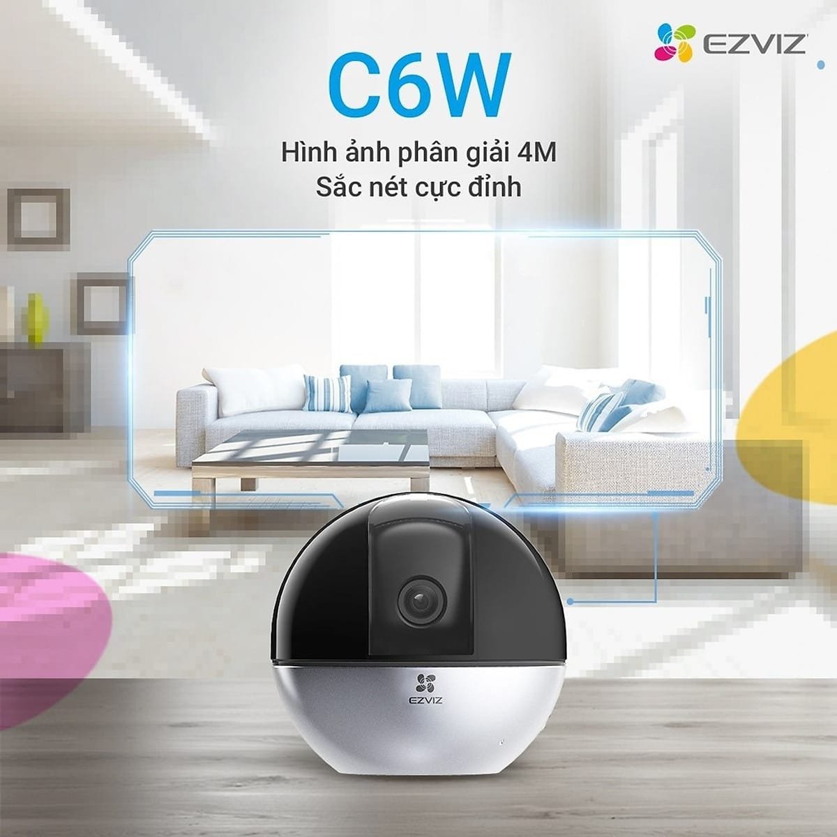 Camera Wifi EZVIZ C6W 4MP quay quét 360 độ